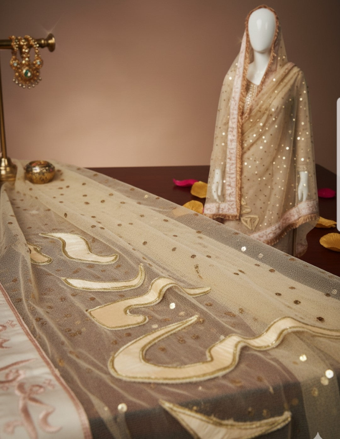 Wedding Nikah Dupatta | Personalized with Groom’s Name