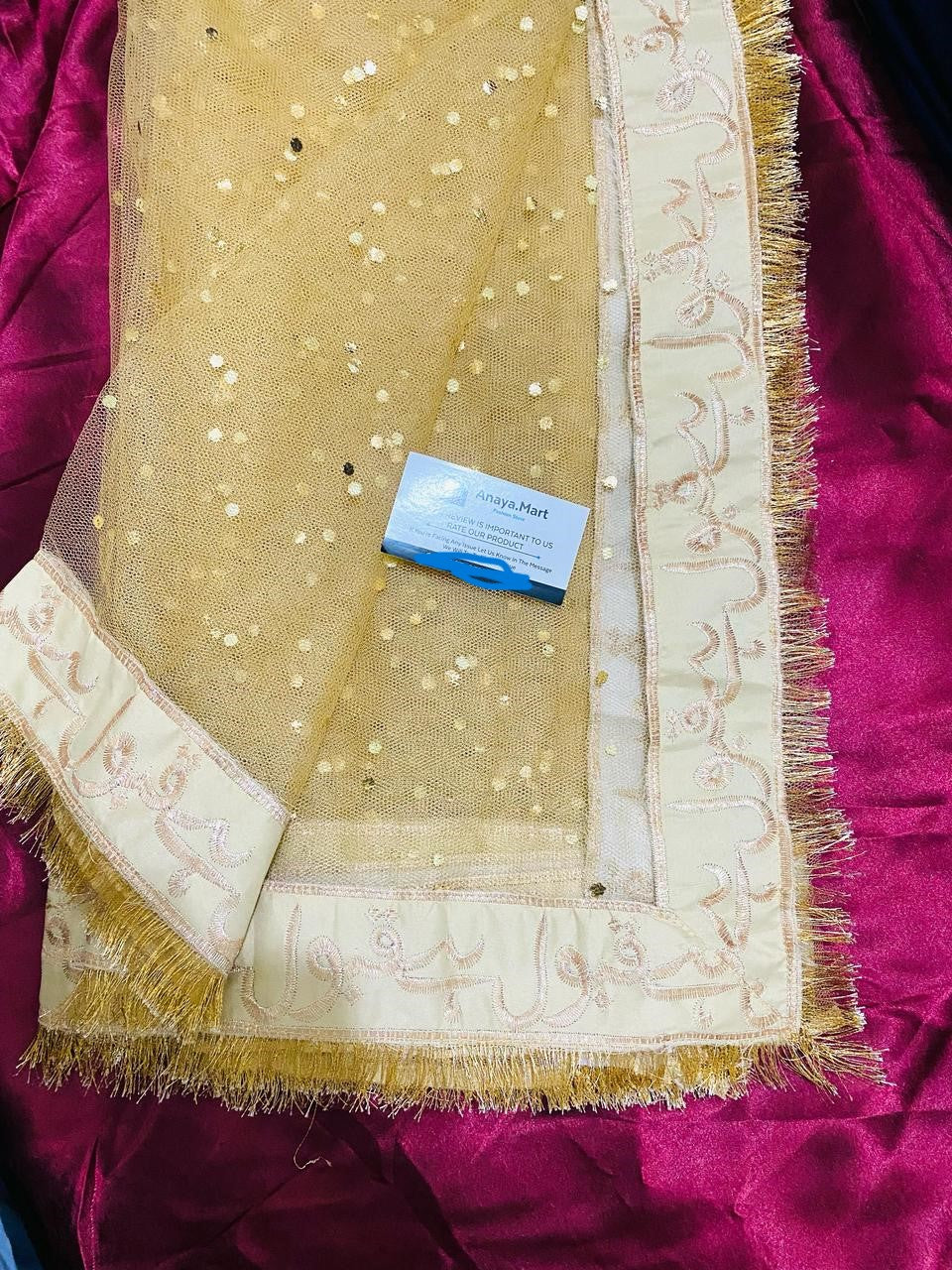 Wedding Nikah Dupatta | Personalized with Groom’s Name