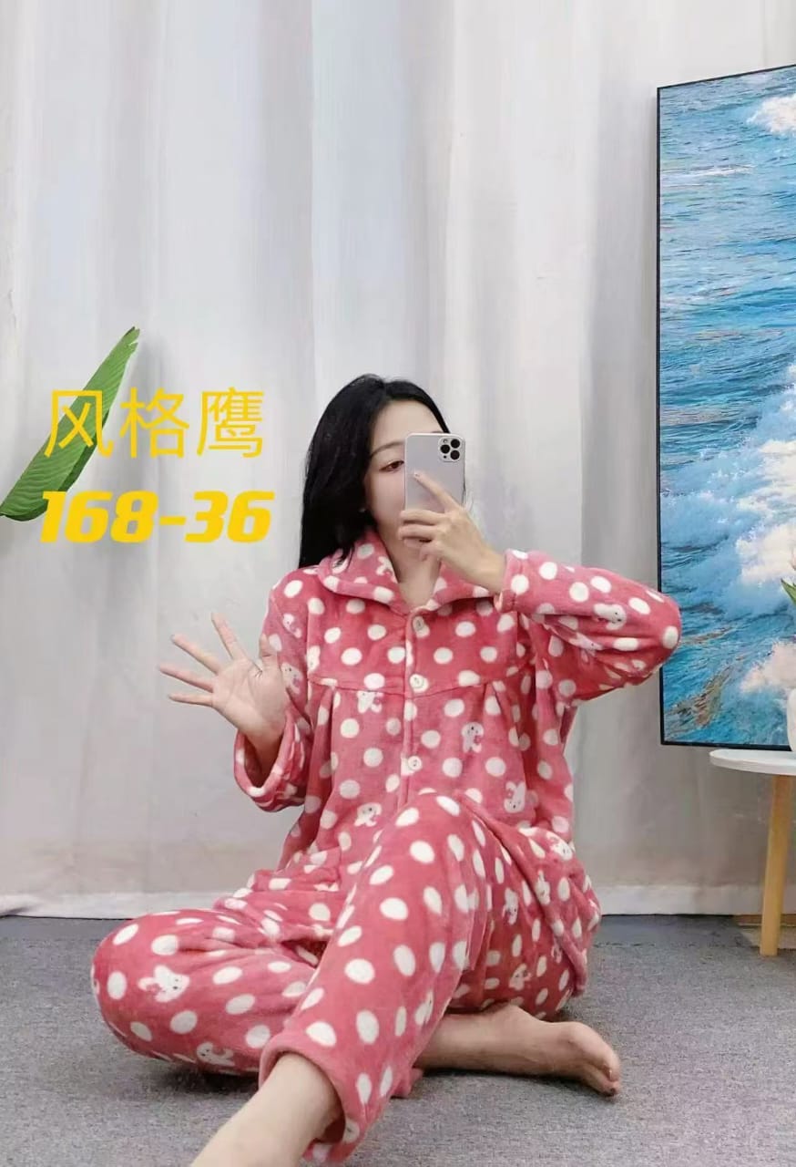 Whool winter night wear trousers shirt for girls