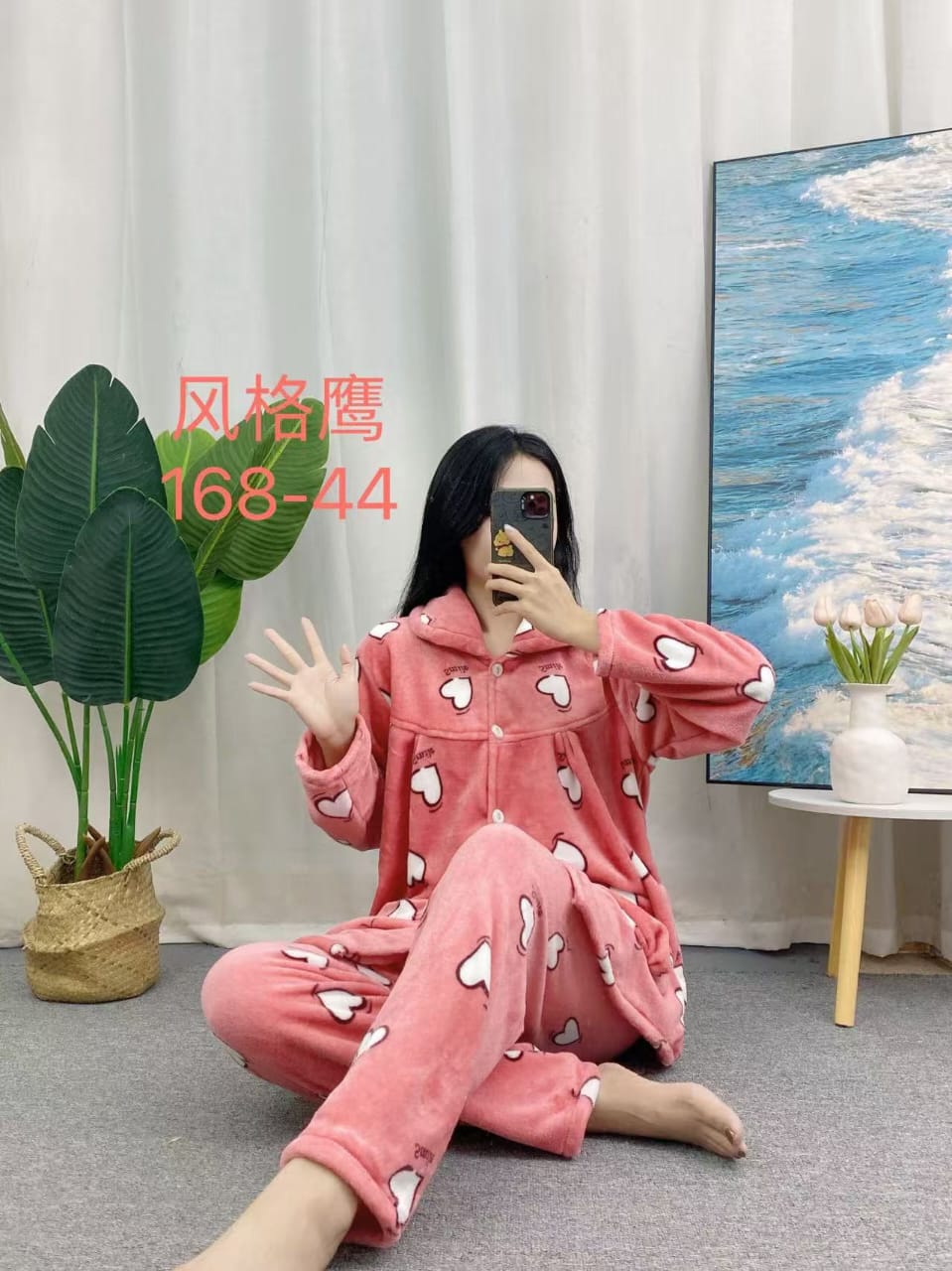 Whool winter night wear trousers shirt for girls